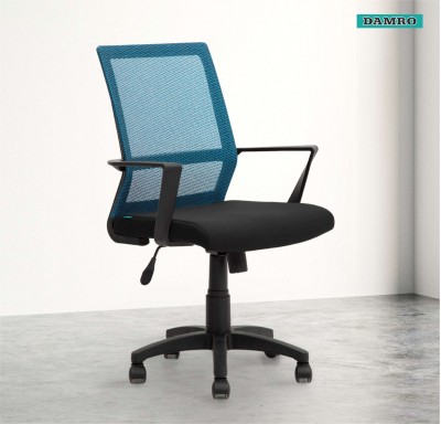 Empress Low Back Chair Mesh Fabric/Fabric - Blue